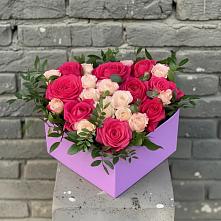 Цветочная композиция из Розы в коробке в Ачинск