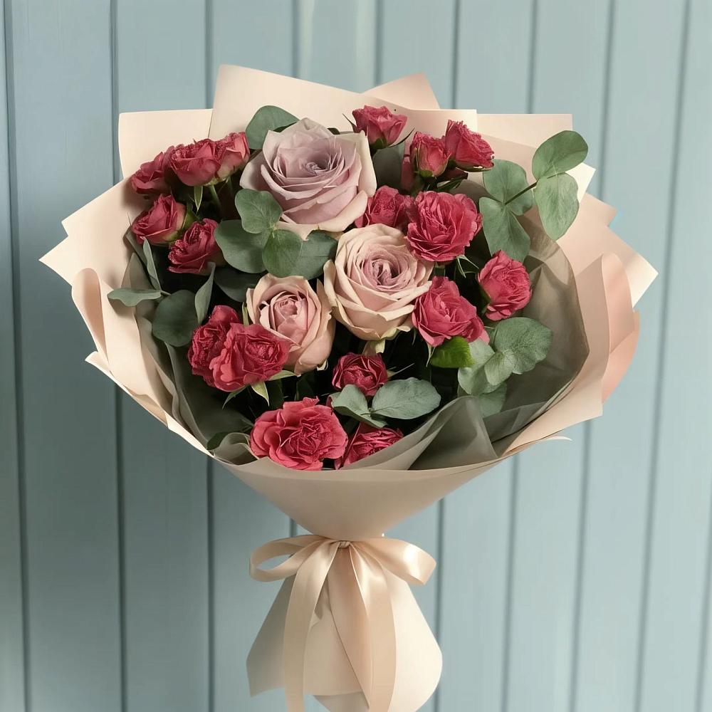 Букет цветов из: Гвоздики и Розы в Ачинск