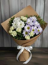 Букет цветов из:  Хризантемы и Розы #REPLACE_PRED# Ачинск