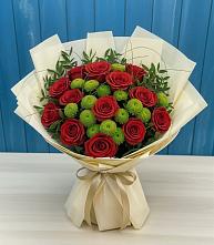 Букет цветов из:  Розы и Хризантемы в Ачинск