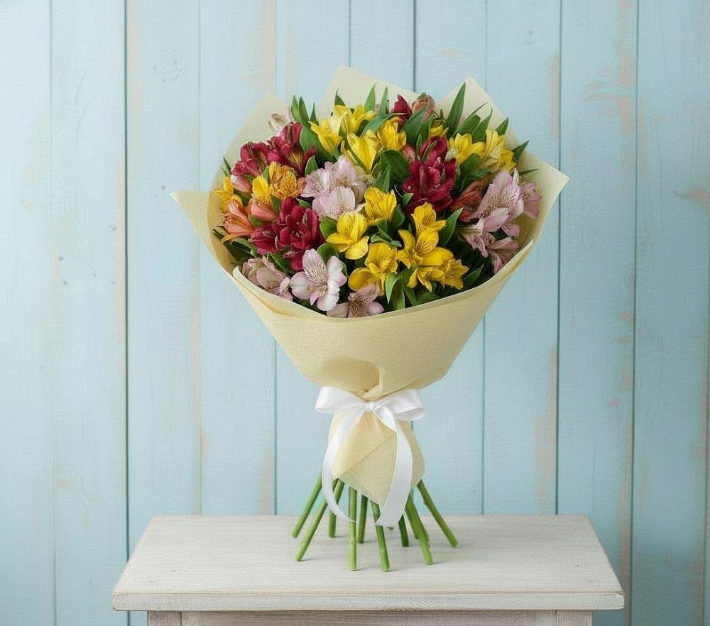 Букет Летние краски в Ачинск Букет цветов из: Альстромерии в Ачинск